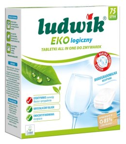 Ekologiczne tabletki do zmywarek All in 1 LUDWIK, 75 szt.