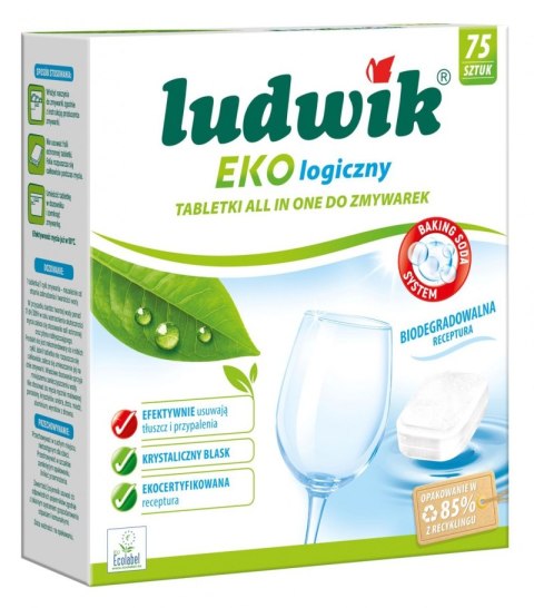 Ekologiczne tabletki do zmywarek All in 1 LUDWIK, 75 szt.