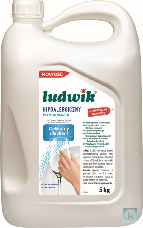 Hipoalergiczny płyn do naczyń LUDWIK, 5kg
