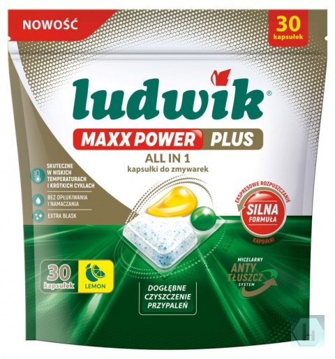 Kapsułki do zmywarek Maxx Power LUDWIK, 30 szt., lemon