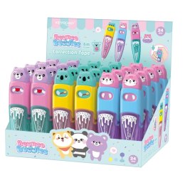 Korektor w taśmie KEYROAD Bounce Buddies, 5mmx6m, pakowane na displayu, mix kolorów