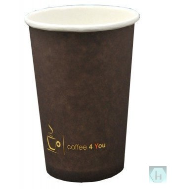 Kubek papierowy 180ml z nadrukiem COFFEE 4 YOU (100) 46484