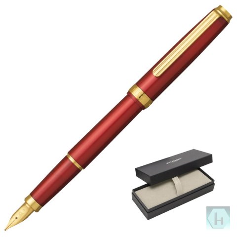 Pióro wieczne Platinum BISO Flame Red F, w pudełku, czerwone