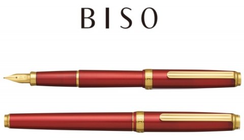 Pióro wieczne Platinum BISO Flame Red M, w pudełku, czerwone