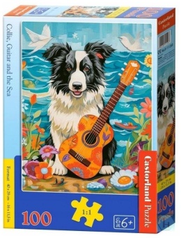 Puzzle 100-el. Collie, Guitar and the Sea B-111268, Castorland