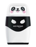 Temperówka plastikowa KEYROAD Bounce Buddies, podwójna, z pojemnikiem, blister, mix kolorów