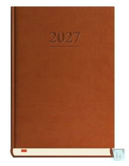 Terminarz Menadżera A5 2027, ciemno brązowy, kalendarz dzienny, Michalczyk i Prokop T-203V-S2