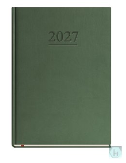 Terminarz Uniwersalny A4 2027, ciemno zielony, kalendarz tygodniowy + strona na notatki, Michalczyk i Prokop T-218V-Z2