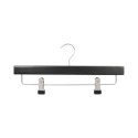 Wieszak na spodnie drewniany DONAU HOME, 35x17x1,2cm, 10 szt., czarny