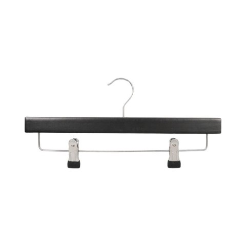 Wieszak na spodnie drewniany DONAU HOME, 35x17x1,2cm, 10 szt., czarny