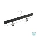 Wieszak na spodnie drewniany DONAU HOME, 35x17x1,2cm, 10 szt., czarny