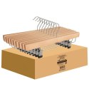 Wieszak na spodnie drewniany DONAU HOME, 35x17x1,2cm, 10 szt., naturalny