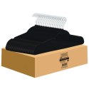 Wieszak na ubrania antypoślizgowy DONAU HOME, 44x23x0,5cm, 60 szt., czarny