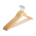 Wieszak na ubrania drewniany DONAU HOME, 44,5x23x1,2cm, 10 szt., naturalny