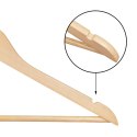 Wieszak na ubrania drewniany DONAU HOME, 44,5x23x1,2cm, 10 szt., naturalny