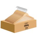 Wieszak na ubrania drewniany DONAU HOME, 44,5x23x1,2cm, 10 szt., naturalny