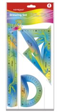 Zestaw geometryczny KEYROAD, motyl/dinozaur, elastyczny, 4 elem., zawieszka, mix kolorów