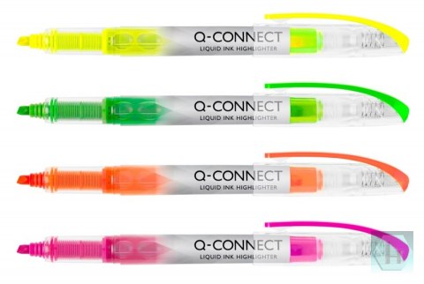 Zestaw zakreślaczy Q-CONNECT, 1-4mm, 4 szt., mix kolorów